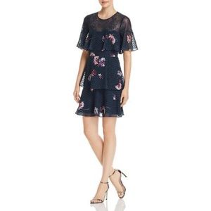 BCBGMAXAZRIA navy flower lace dress. Size 0